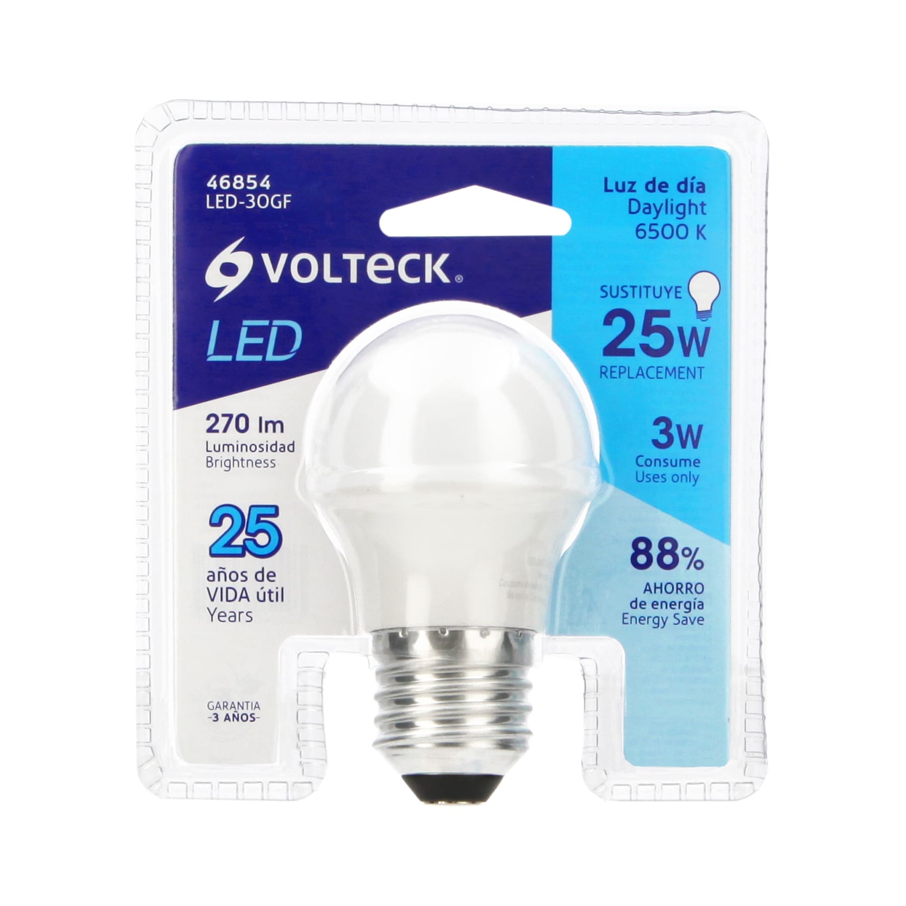 LAMPARA LED T/ BULBO 3 W VOLTECK - Imagen 3