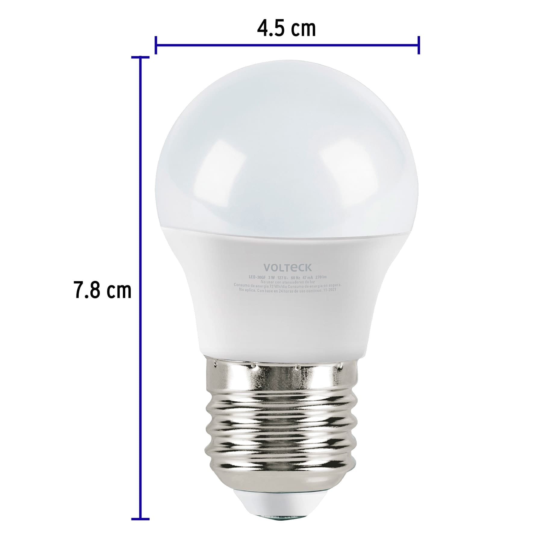 LAMPARA LED T/ BULBO 3 W VOLTECK - Imagen 2