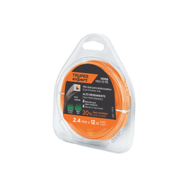 HILO PARA DESBROZADORA 2.4MM DE 12M TRUPER EXPERT