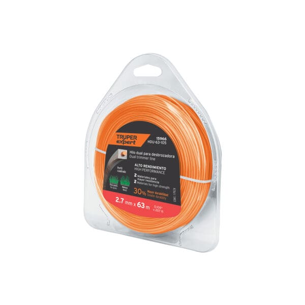 HILO PARA DESBROZADORA 2.7 MM X 63 M TRUPER EXPERT