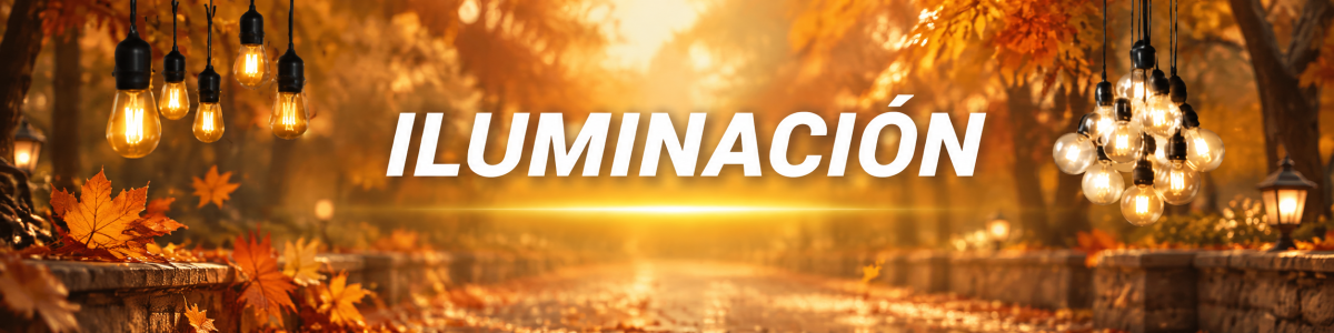 Iluminación otoñal entre luces cálidas